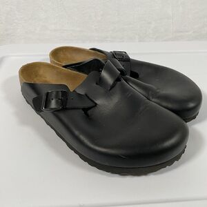 Birkenstock Boston Amalfi Black Soft Footbed Regular Sz 39 US W8